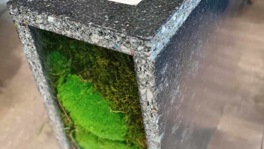 eco friendly materials used at production bureau set design to offset carbon footprint