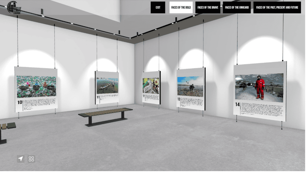 3d digital environment virtual gallery focusing on climate change production bureau case study