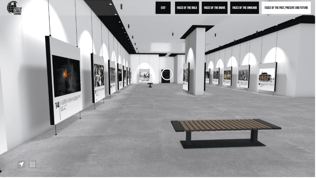 3d digital environment virtual gallery focusing on climate change production bureau case study