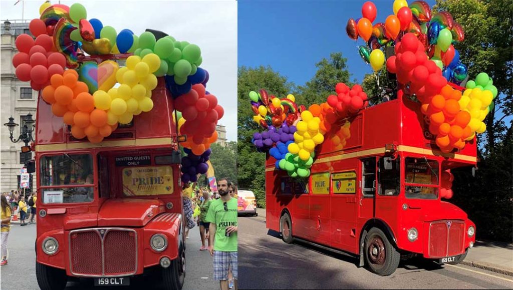 aviva pride case study working with production bureau team to design flags, leaflets, window decals