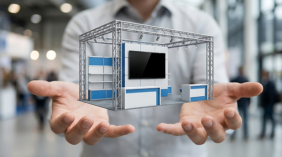 Professional businessman hands holding a digital 3D model of an